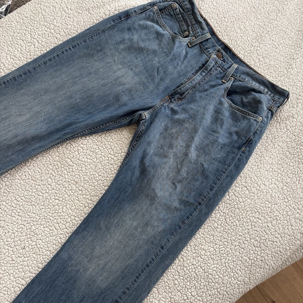 Levi 527 Mens Jeans Size W 36 L 30 Blue Denim Slim Bootcut Used Good Condition